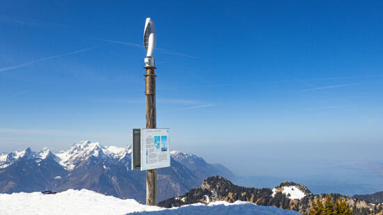 Sentier des énergies renouvelables - hiver - Leysin