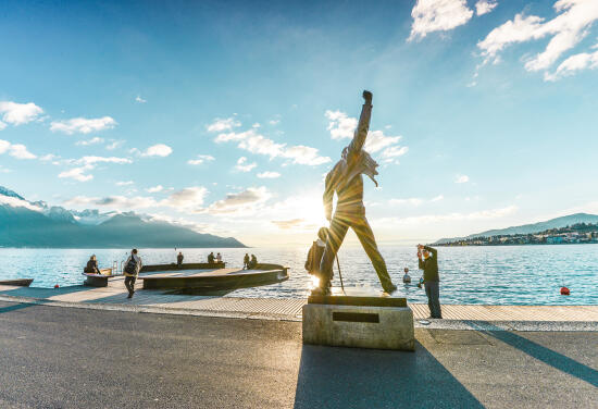 Die Uferpromenade von Montreux