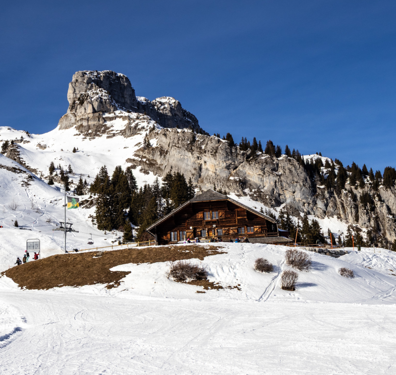 Restaurant les Fers - Winter - Leysin