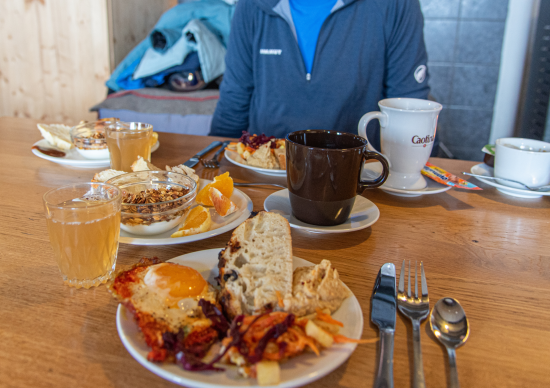 Brunch at the Diablerets hut
