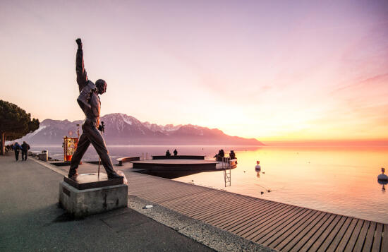 Die Uferpromenade von Montreux