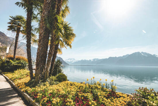 Die Uferpromenade von Montreux