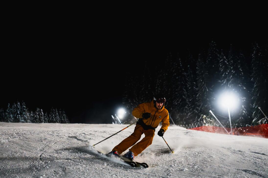 Night skiing in Les Diablerets