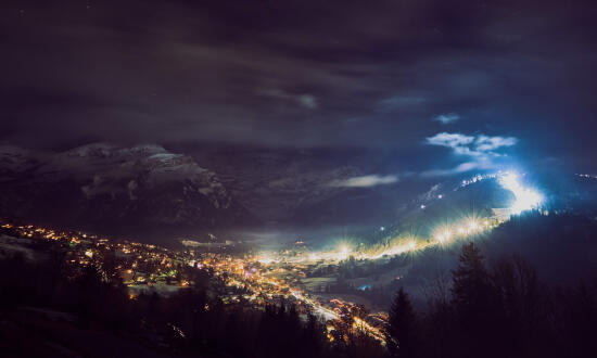 Night skiing in Les Diablerets - AV