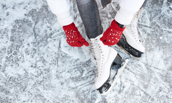 Patin à glace - hiver - Château-d'Oex