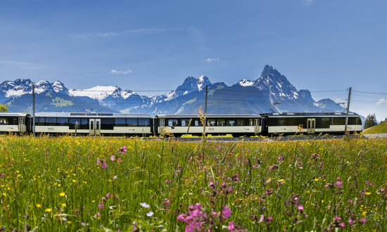 MOB Goldenpass Panoramic with snow-capped mountains - Spring - Saanen - MOB-Goldenpass
