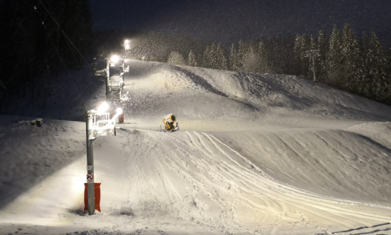 ski nocturne à Rougemont