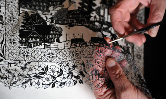 Paper-cutting initiation with a scissor
