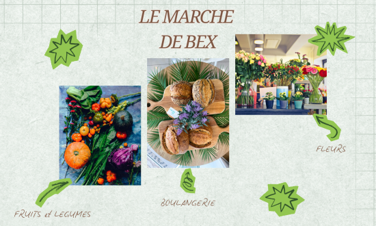 Des fruits et des légumes, du pain, des fleurs