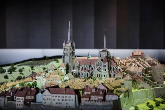 Musée Historique Lausanne, maquette de la Cité en 1638